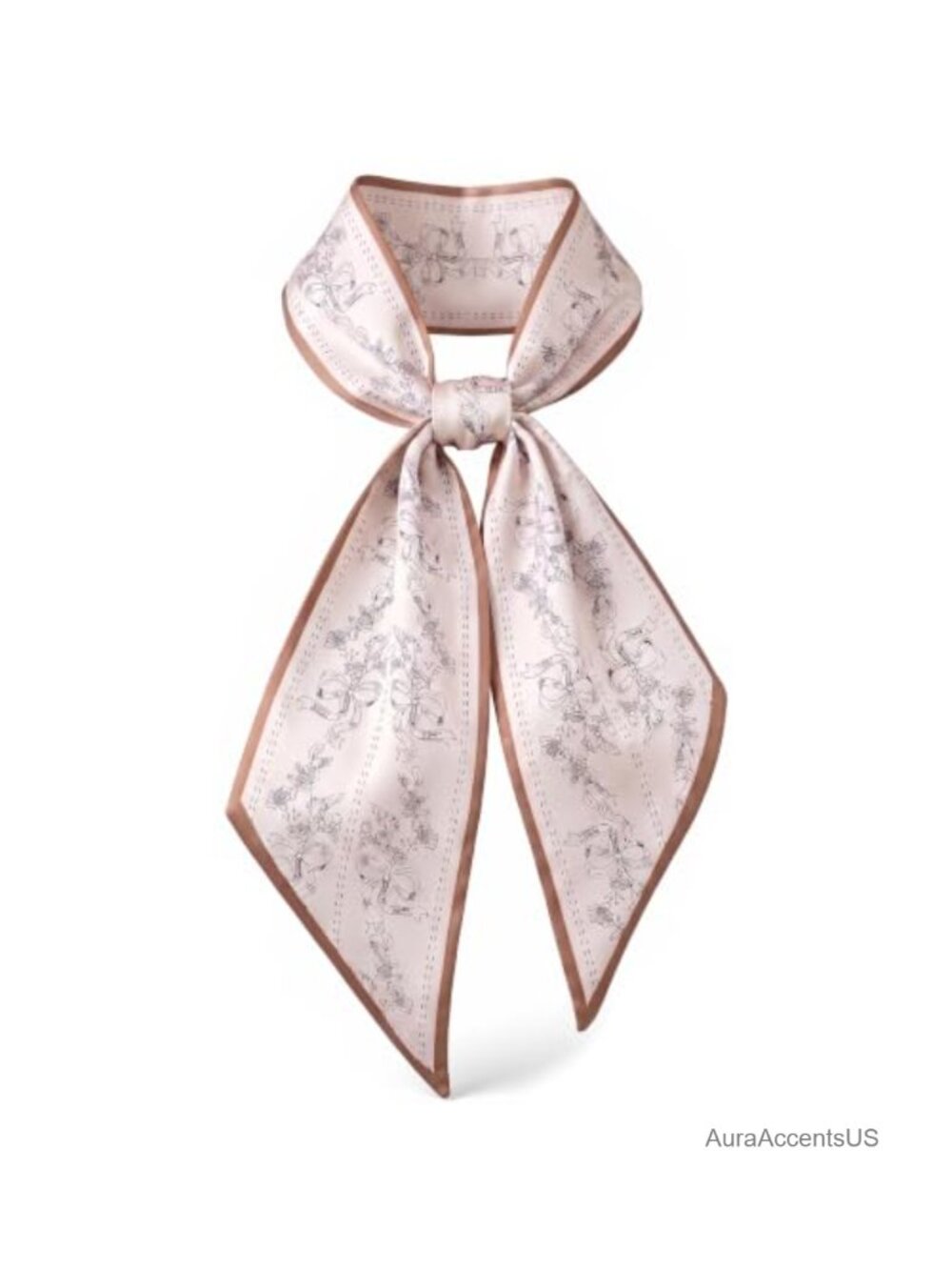 Silk Feel Scarf - 57in x 5.5in Versatile Purse Neck Headwear